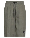 John Richmond Man Shorts & Bermuda Shorts Military Green Size S Linen