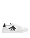 John Richmond Man Sneakers White Size 9 Leather, Textile Fibers In White
