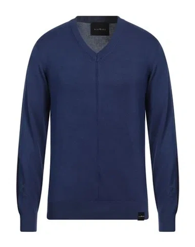 John Richmond Man Sweater Blue Size Xxl Viscose, Nylon