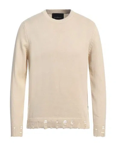 John Richmond Man Sweater Cream Size Xxl Cotton In White