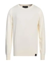 John Richmond Man Sweater Cream Size Xxl Viscose, Nylon In White
