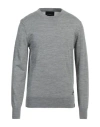 John Richmond Man Sweater Grey Size Xxl Merino Wool, Acrylic In Grey