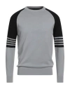 John Richmond Man Sweater Grey Size Xxl Viscose, Nylon In Gray