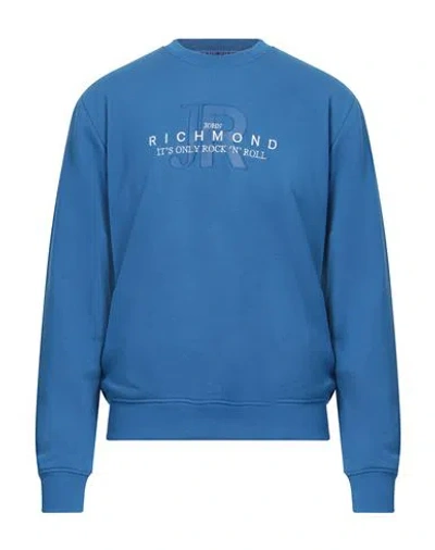 John Richmond Man Sweatshirt Blue Size Xxl Cotton, Polyester