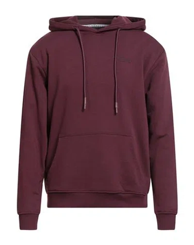 John Richmond Man Sweatshirt Burgundy Size Xxl Cotton, Polyester In Brown
