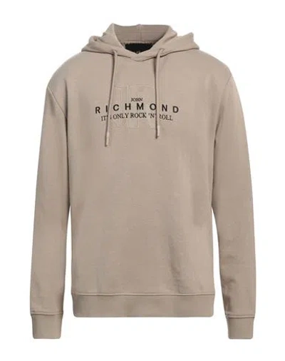 John Richmond Man Sweatshirt Camel Size Xxl Cotton, Polyester In Beige
