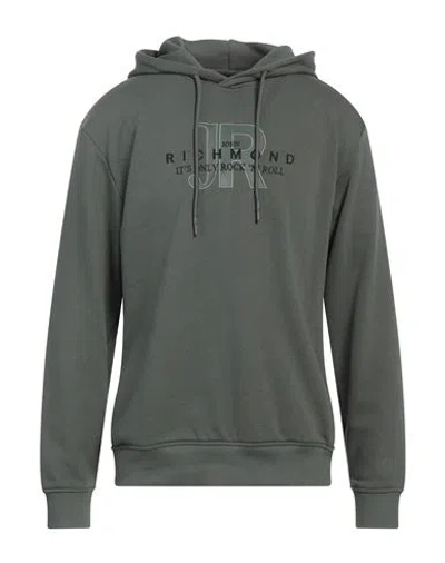 John Richmond Man Sweatshirt Dark Green Size Xxl Cotton, Polyester