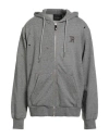 John Richmond Man Sweatshirt Grey Size Xl Cotton, Polyester In Gray