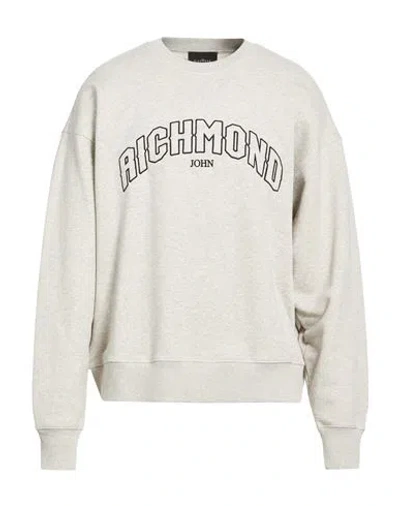 John Richmond Man Sweatshirt Light Grey Size Xl Cotton In Gray