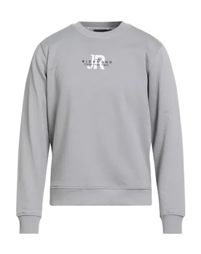 John Richmond Man Sweatshirt Light Grey Size Xxl Cotton In Gray