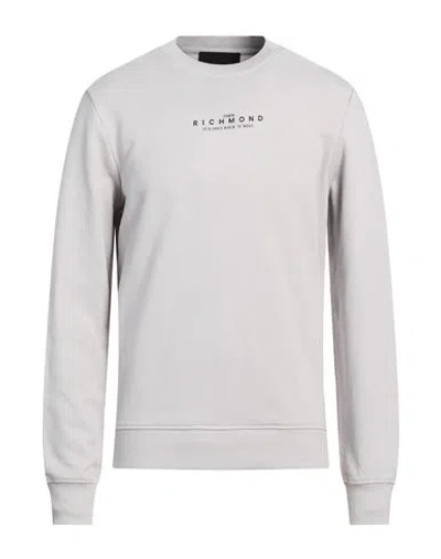 John Richmond Man Sweatshirt Light Grey Size Xxl Cotton, Polyester