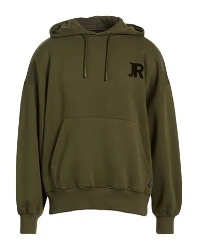 John Richmond Man Sweatshirt Military Green Size S Cotton, Polyester