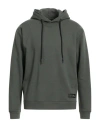 John Richmond Man Sweatshirt Military Green Size Xxl Polyester, Cotton In Green