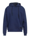 John Richmond Man Sweatshirt Navy Size Xxl Polyester, Cotton In Navy Blue