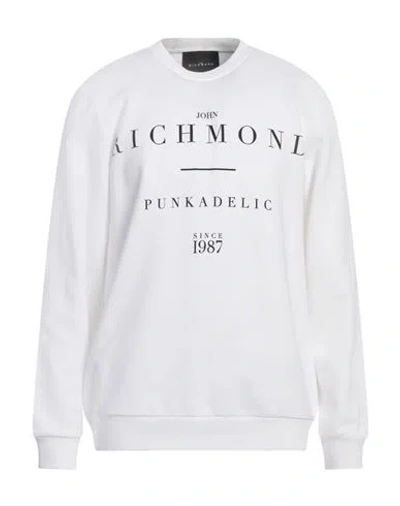 John Richmond Man Sweatshirt White Size 3xl Cotton