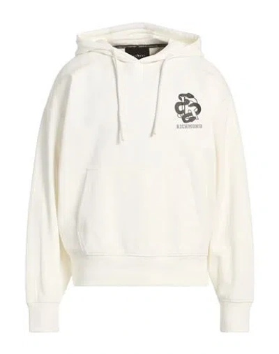 John Richmond Man Sweatshirt White Size Xl Cotton, Polyester In Neutral