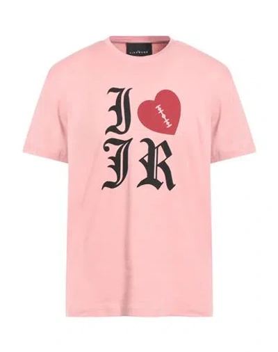 John Richmond Man T-shirt Antique Rose Size Xxl Cotton In Pink