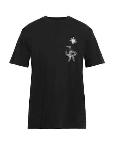 John Richmond Man T-shirt Black Size L Cotton
