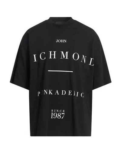 JOHN RICHMOND JOHN RICHMOND MAN T-SHIRT BLACK SIZE S COTTON