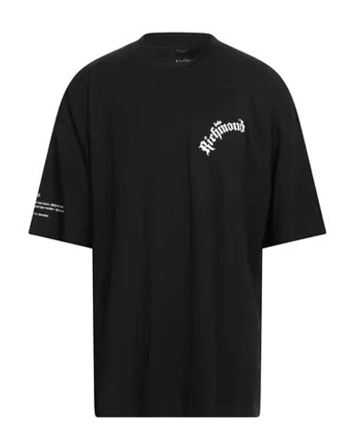John Richmond Man T-shirt Black Size L Cotton