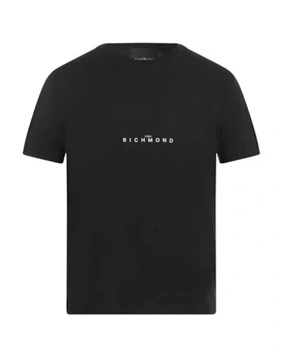 John Richmond Man T-shirt Black Size Xl Cotton