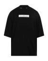 John Richmond Man T-shirt Black Size Xl Cotton In Black