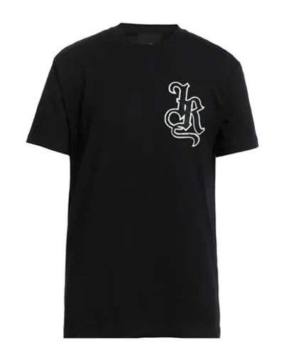 John Richmond Man T-shirt Black Size 3xl Cotton