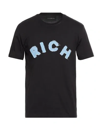 John Richmond Man T-shirt Black Size Xxl Cotton