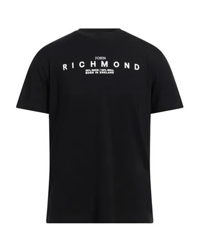 John Richmond Man T-shirt Black Size Xxl Cotton