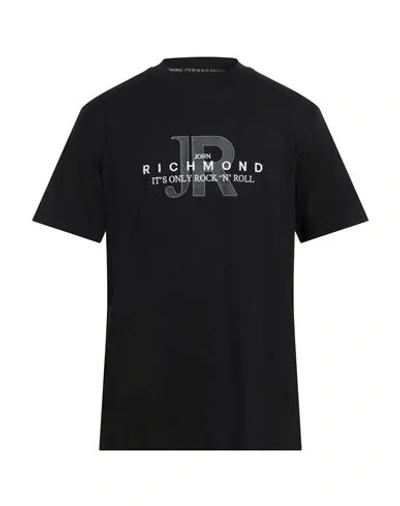 John Richmond Man T-shirt Black Size Xxl Cotton