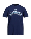 John Richmond Man T-shirt Blue Size Xxl Cotton