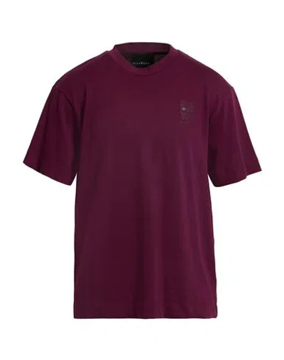 John Richmond Man T-shirt Burgundy Size L Cotton In Purple