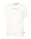 John Richmond Man T-shirt Cream Size L Cotton In White