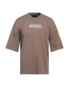 John Richmond Man T-shirt Khaki Size Xxl Cotton In Beige