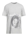 John Richmond Man T-shirt Light Grey Size L Cotton In Grey