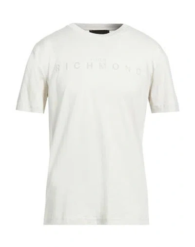 John Richmond Man T-shirt Light Grey Size Xxl Pima Cotton In Multi