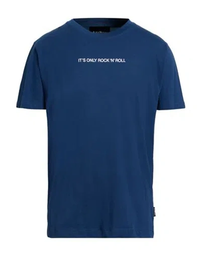 John Richmond Man T-shirt Navy Size Xxl Cotton In Blue