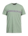 John Richmond Man T-shirt Sage Green Size Xxl Cotton In Sage Green