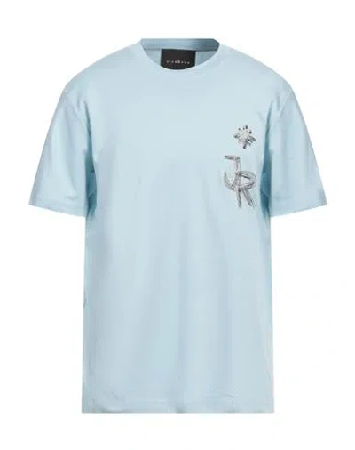 John Richmond Man T-shirt Sky Blue Size 3xl Cotton