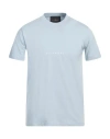 John Richmond Man T-shirt Sky Blue Size 3xl Cotton