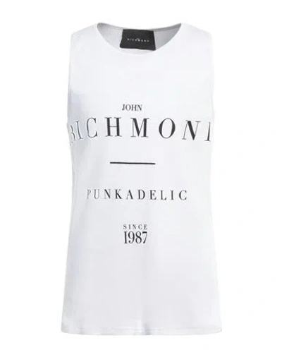 John Richmond Man T-shirt White Size L Cotton