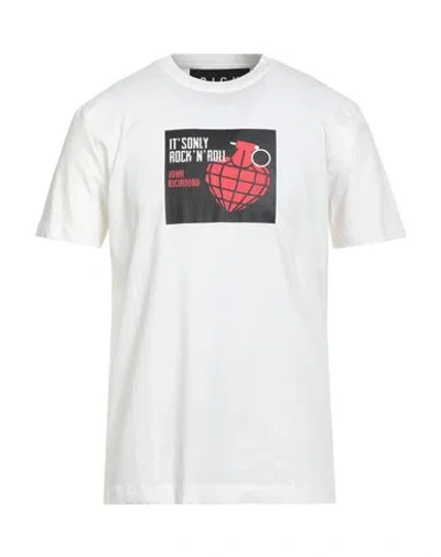 John Richmond Man T-shirt White Size L Cotton