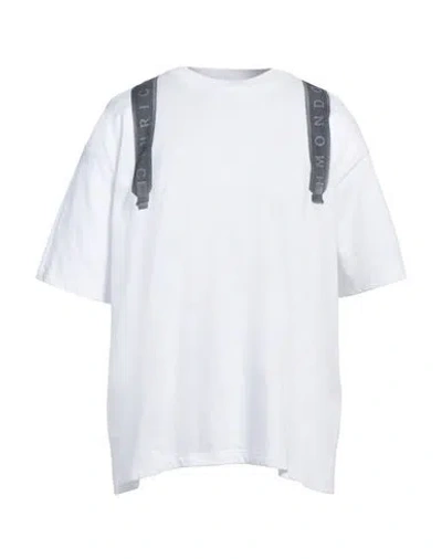 John Richmond Strikad Bag-print Cotton T-shirt In White