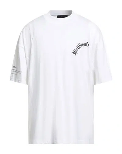 John Richmond Man T-shirt White Size M Cotton