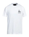 John Richmond Man T-shirt White Size S Cotton, Lycra