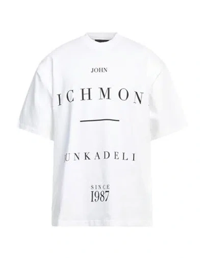 John Richmond Man T-shirt White Size Xl Cotton