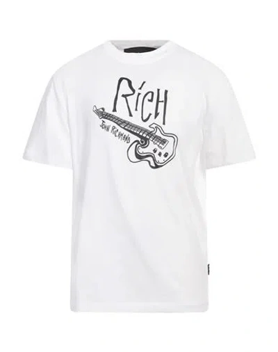 John Richmond Man T-shirt White Size Xl Cotton