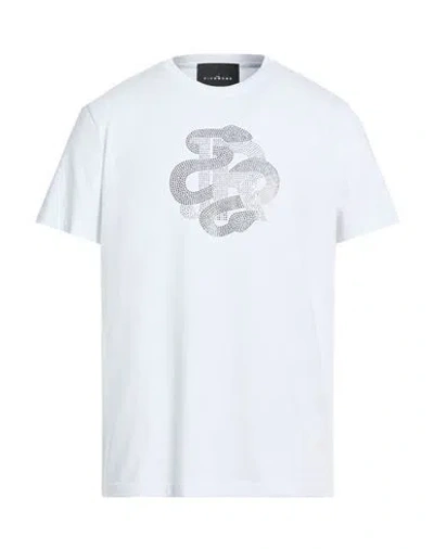 John Richmond Man T-shirt White Size Xl Cotton, Elastane In Gray