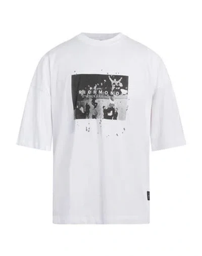 John Richmond Man T-shirt White Size Xxl Cotton