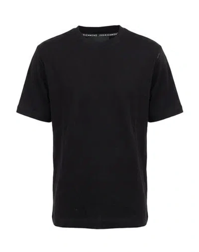 John Richmond Man T-shirt Black Size S Cotton, Elastane